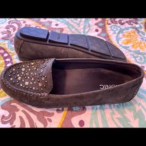 Vionic grey suede loafers size 8